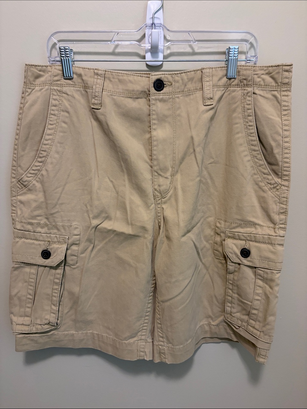 Arizona Jean Company Tan Cargo Shorts with Button Pockets
